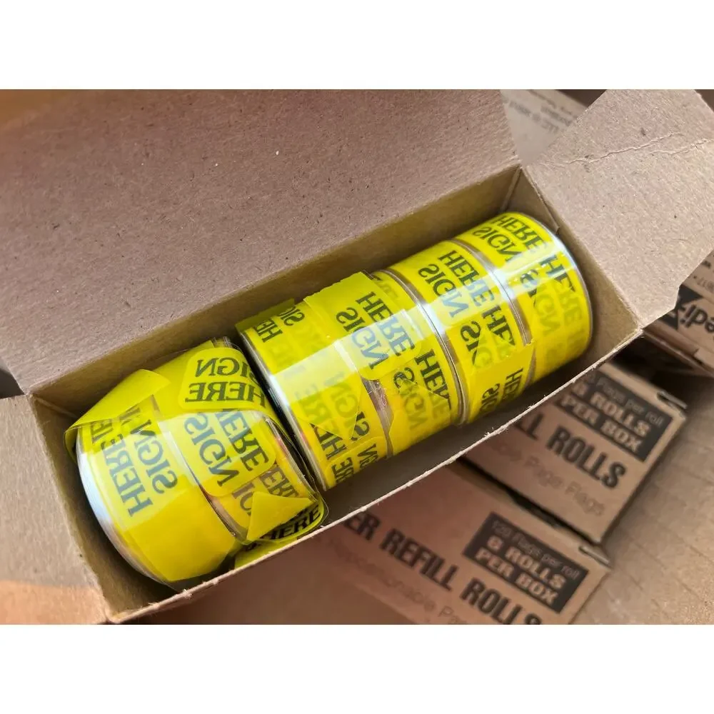 Over 800 RediTag Sign Here Labels DONT STICK